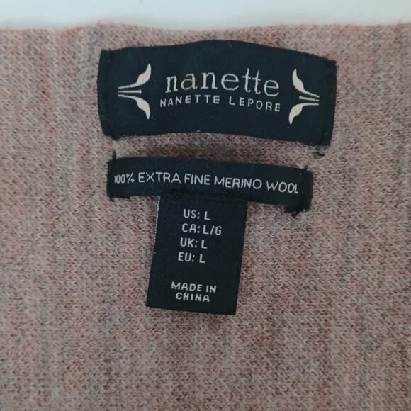 ✨3/$25✨ Nanette Lepore Orange Merino Wool Sweater - L - Picture 9 of 9